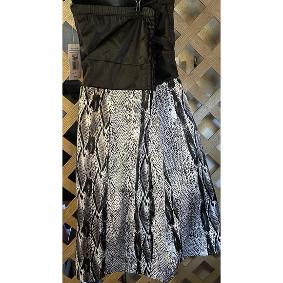 NWT TRIXXI Vtg Snakeskin Print Strapless Cocktail Dress Goth Y2K 90's Size 13 - Picture 6 of 10